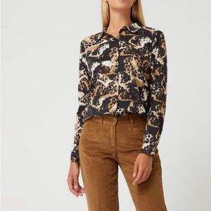Scotch & Soda NWOT Women's Voyage Wave Block Print Button Down Shirt S $148